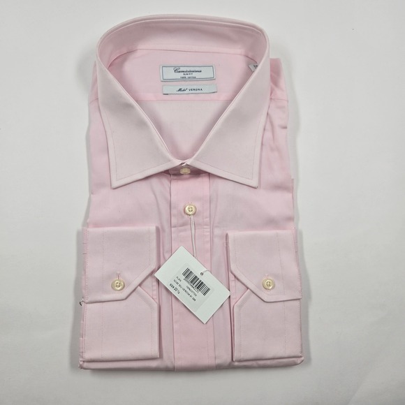 Camicissima Other - Camicissima Verona Slim Fit Dress Shirt – 100% Cotton – Light Pink – Size 20½ /